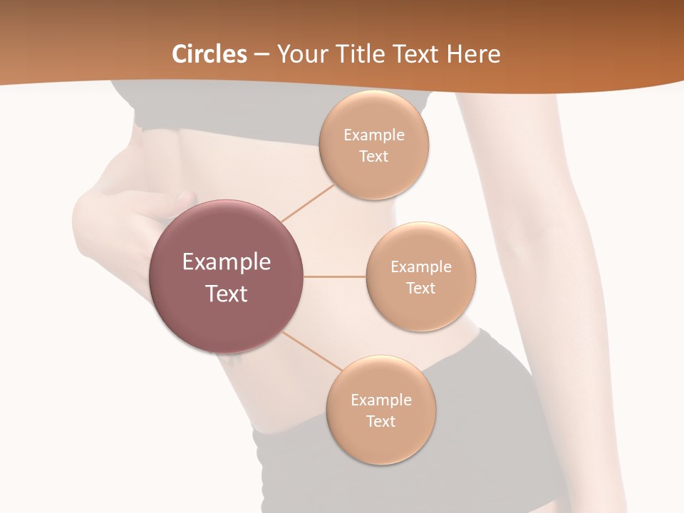 A Woman In A Bikini With Her Stomach Exposed PowerPoint Template