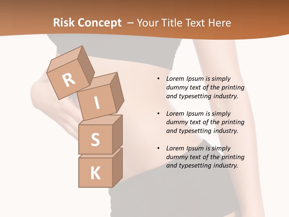 A Woman In A Bikini With Her Stomach Exposed PowerPoint Template