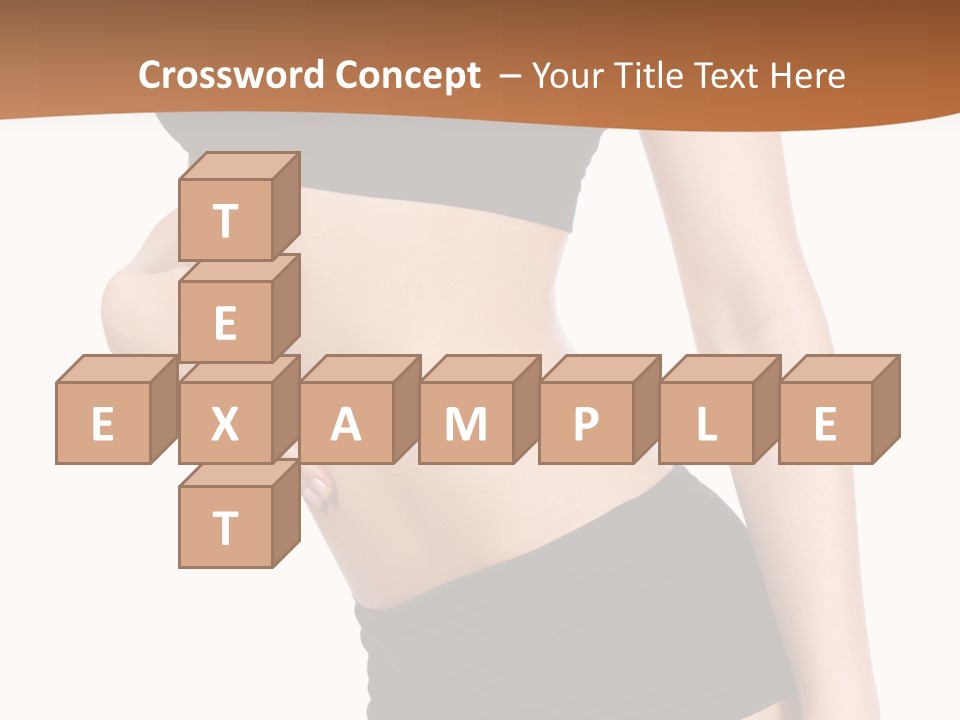 A Woman In A Bikini With Her Stomach Exposed PowerPoint Template