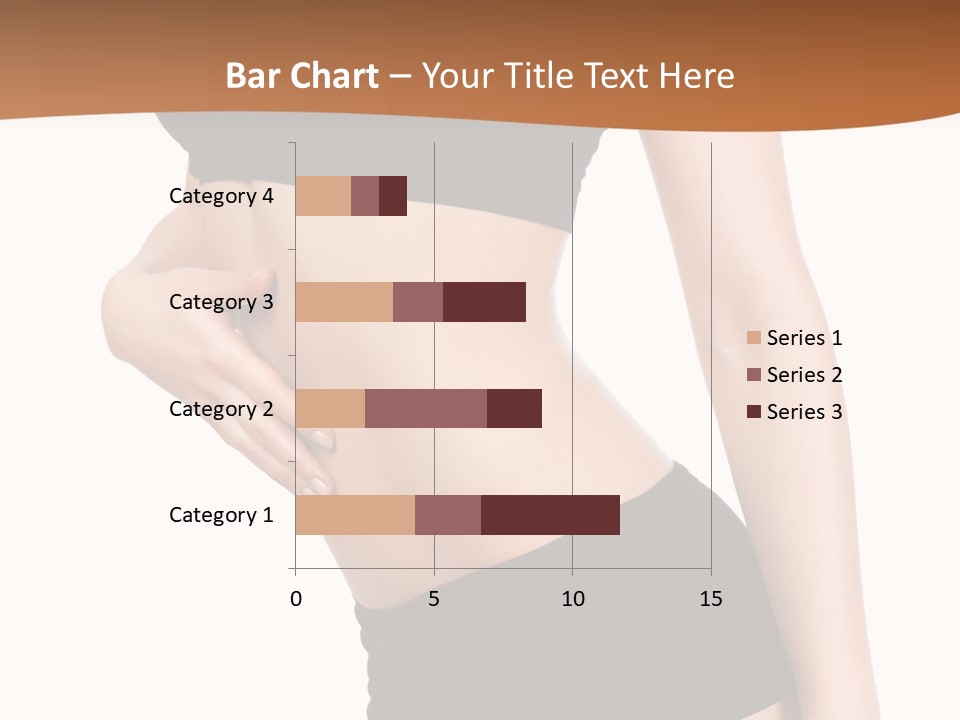 A Woman In A Bikini With Her Stomach Exposed PowerPoint Template