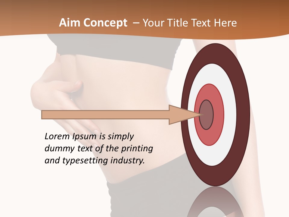 A Woman In A Bikini With Her Stomach Exposed PowerPoint Template