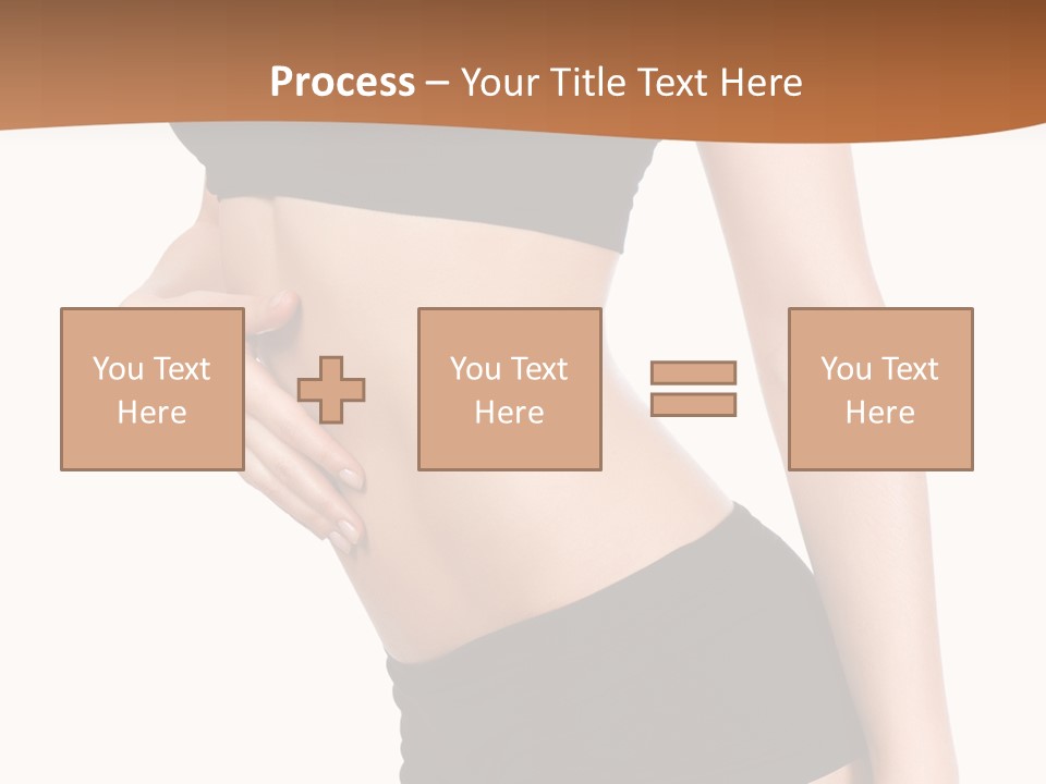 A Woman In A Bikini With Her Stomach Exposed PowerPoint Template