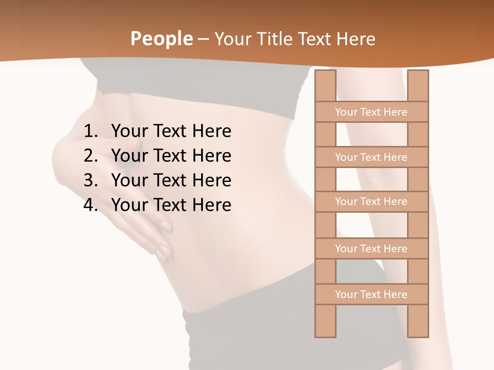 A Woman In A Bikini With Her Stomach Exposed PowerPoint Template