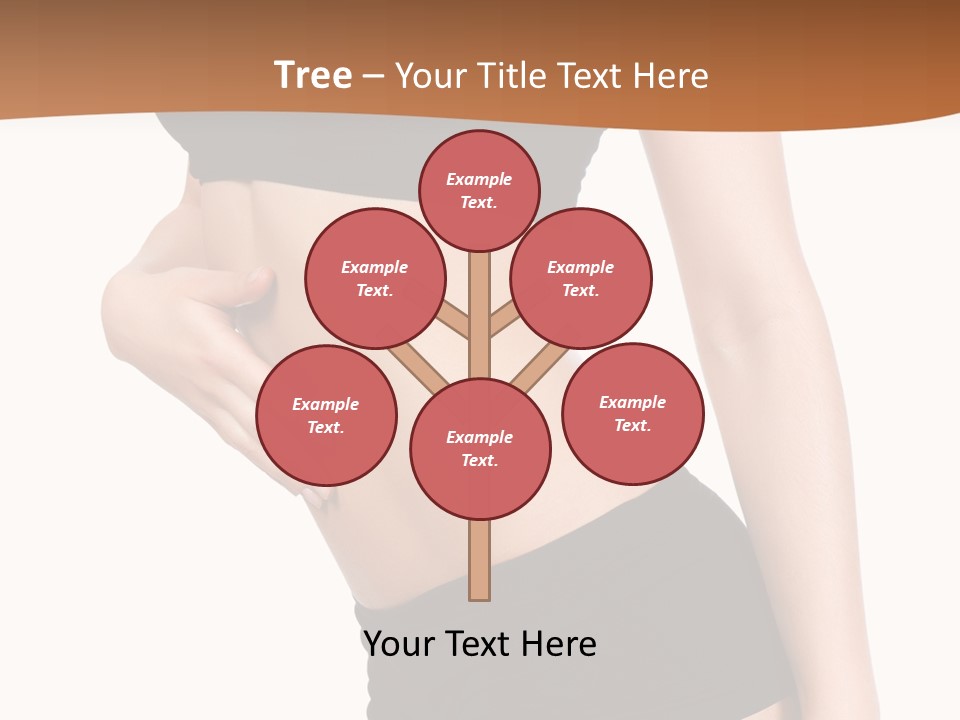 A Woman In A Bikini With Her Stomach Exposed PowerPoint Template