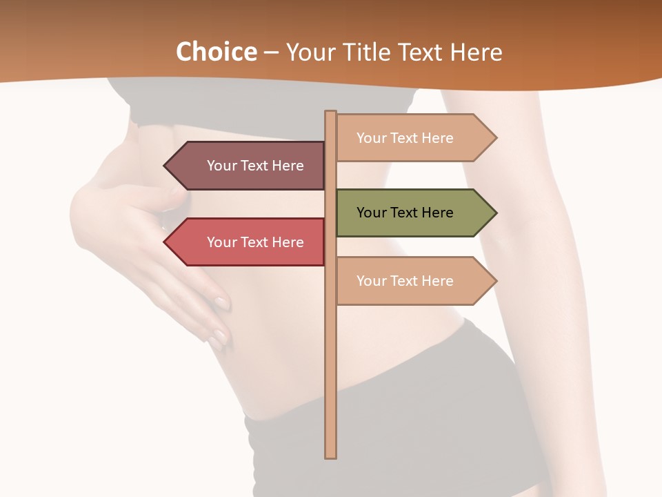 A Woman In A Bikini With Her Stomach Exposed PowerPoint Template