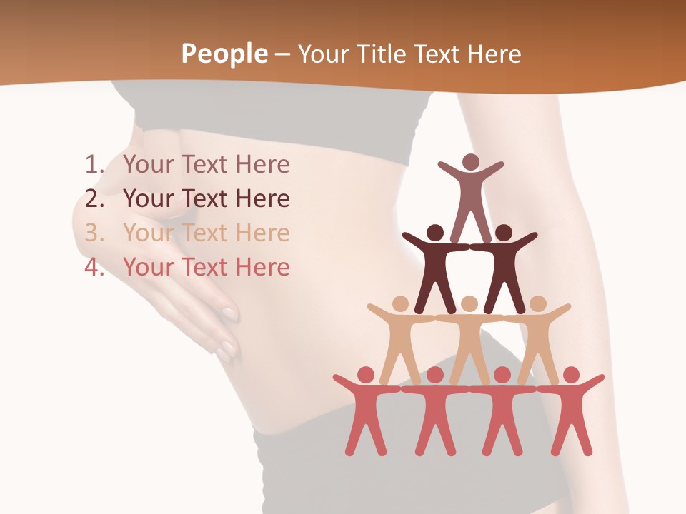 A Woman In A Bikini With Her Stomach Exposed PowerPoint Template