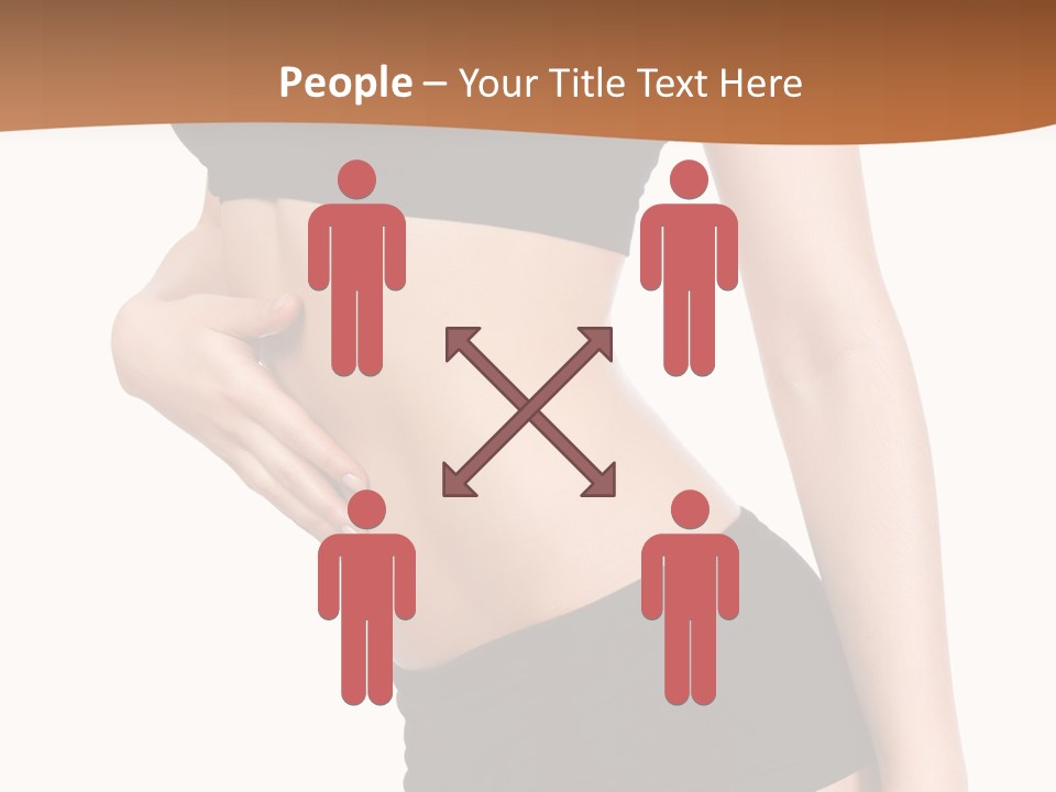 A Woman In A Bikini With Her Stomach Exposed PowerPoint Template