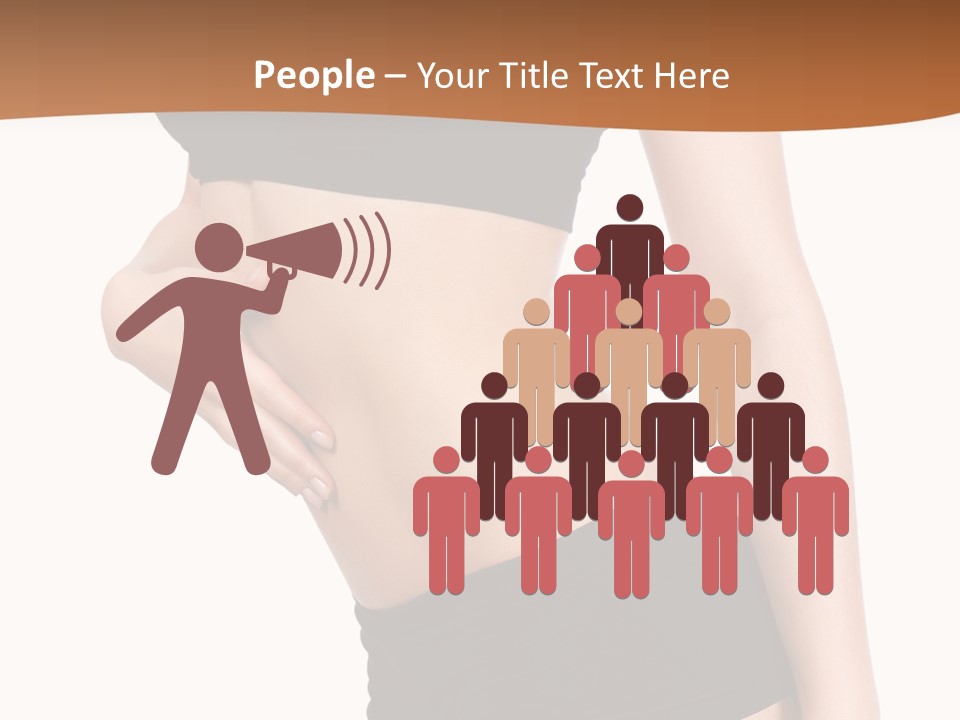 A Woman In A Bikini With Her Stomach Exposed PowerPoint Template