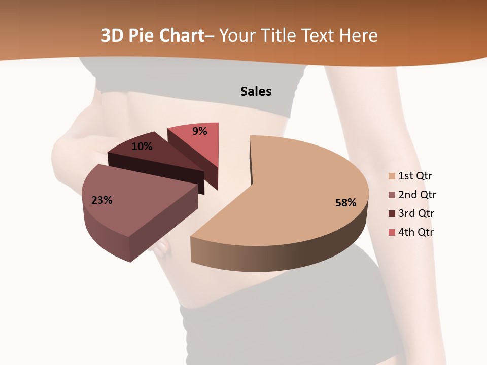A Woman In A Bikini With Her Stomach Exposed PowerPoint Template