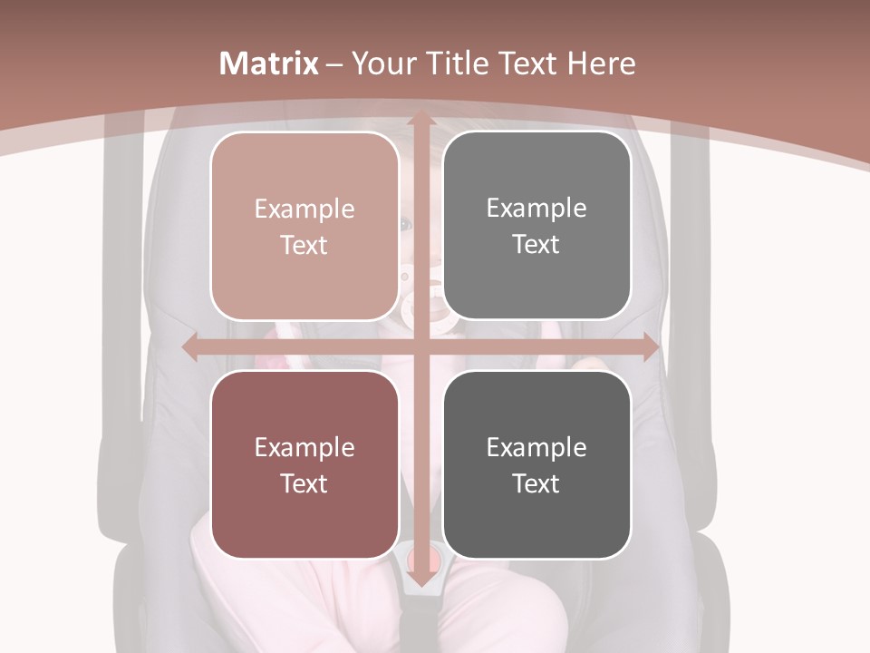 A Baby In A Stroller With A Pacifier In Its Mouth PowerPoint Template