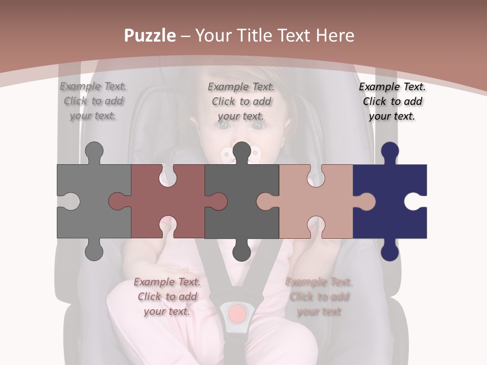 A Baby In A Stroller With A Pacifier In Its Mouth PowerPoint Template