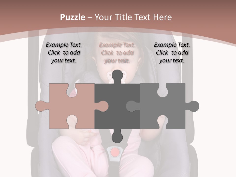 A Baby In A Stroller With A Pacifier In Its Mouth PowerPoint Template