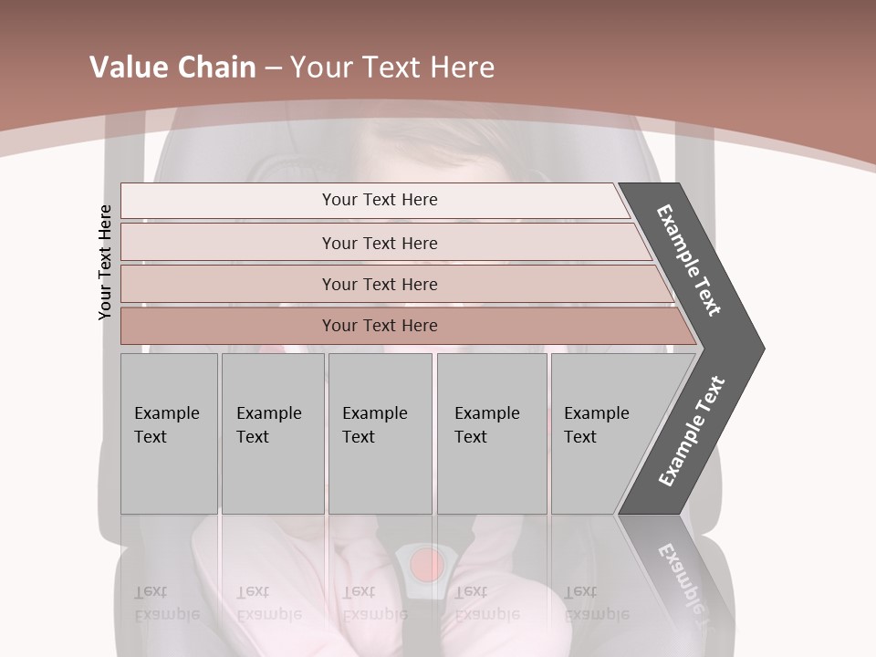 A Baby In A Stroller With A Pacifier In Its Mouth PowerPoint Template
