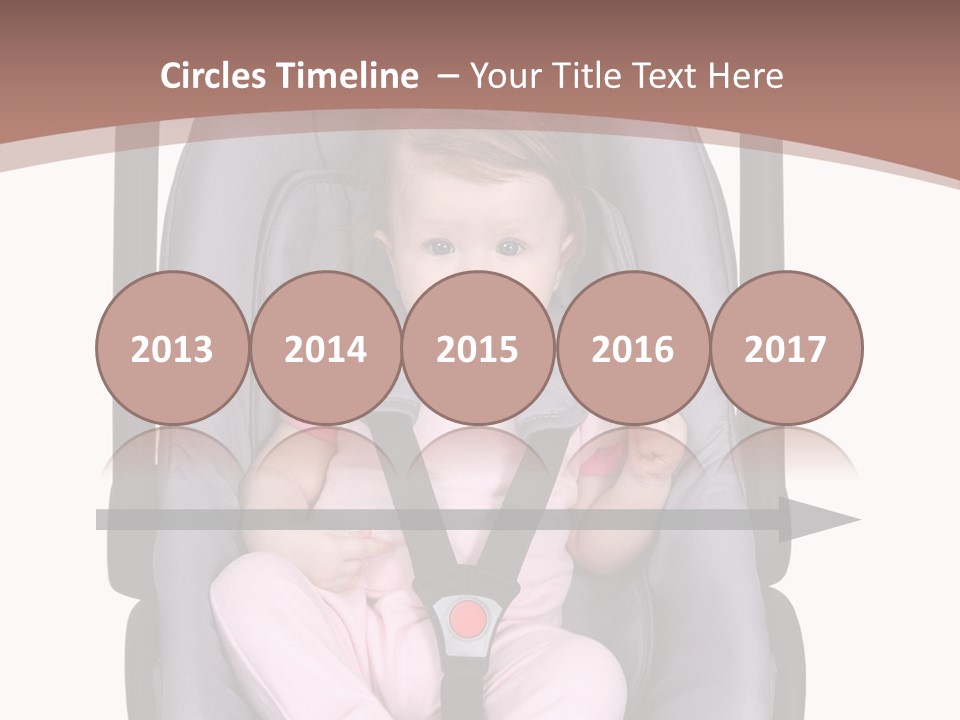 A Baby In A Stroller With A Pacifier In Its Mouth PowerPoint Template