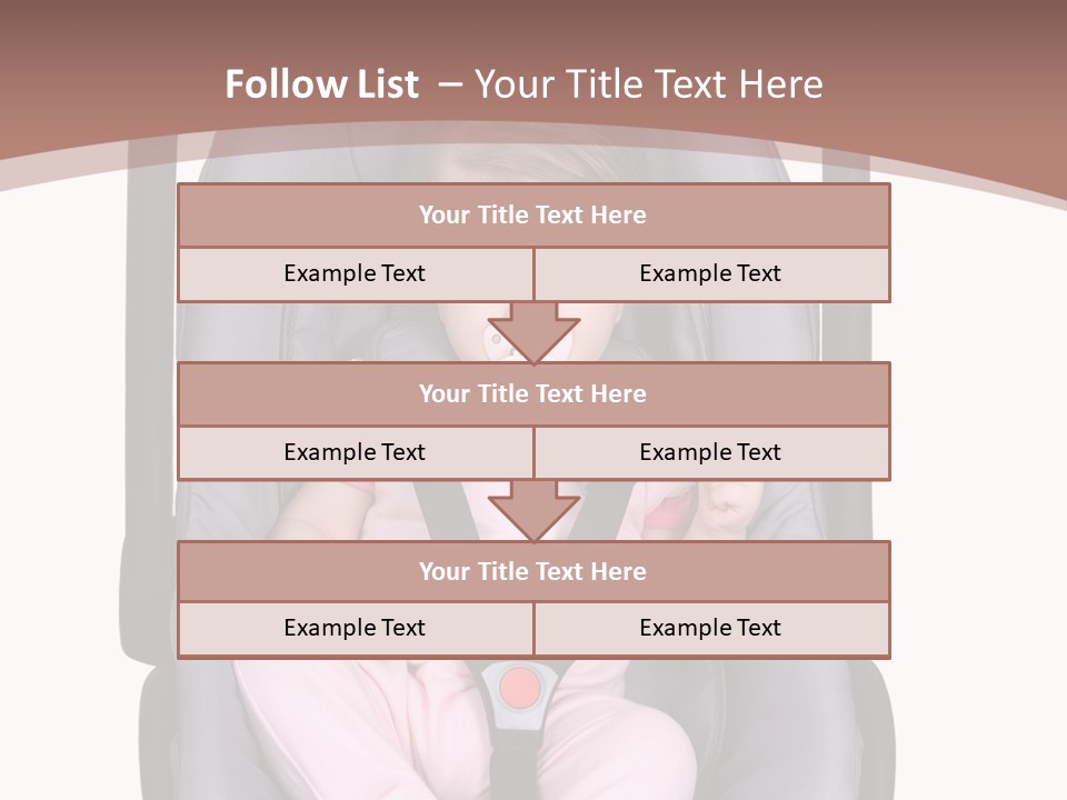 A Baby In A Stroller With A Pacifier In Its Mouth PowerPoint Template