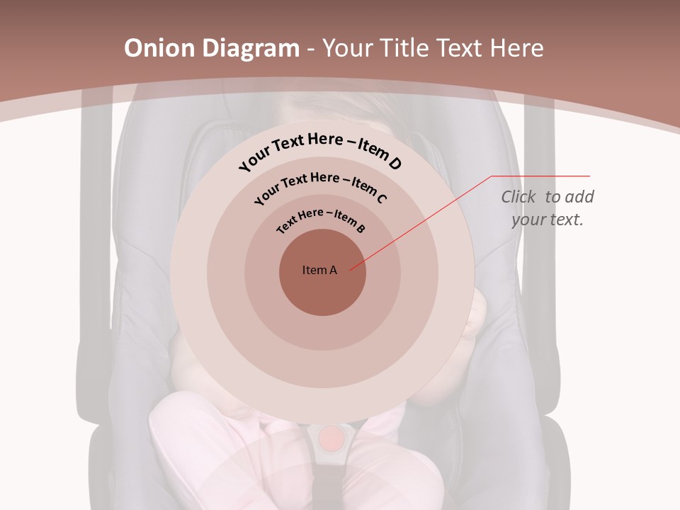 A Baby In A Stroller With A Pacifier In Its Mouth PowerPoint Template