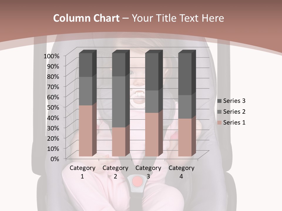 A Baby In A Stroller With A Pacifier In Its Mouth PowerPoint Template