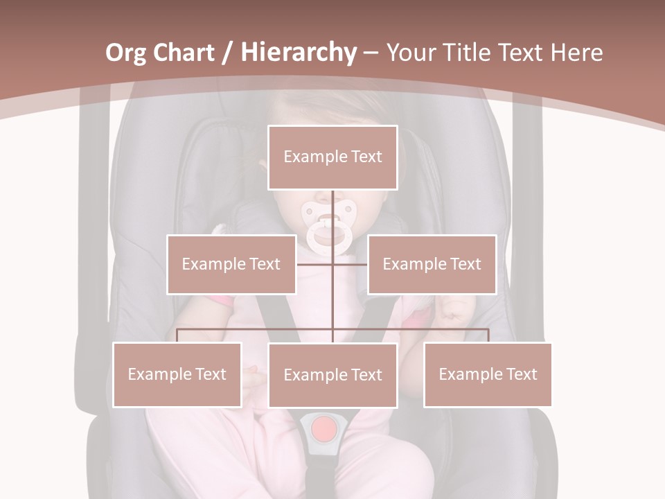 A Baby In A Stroller With A Pacifier In Its Mouth PowerPoint Template