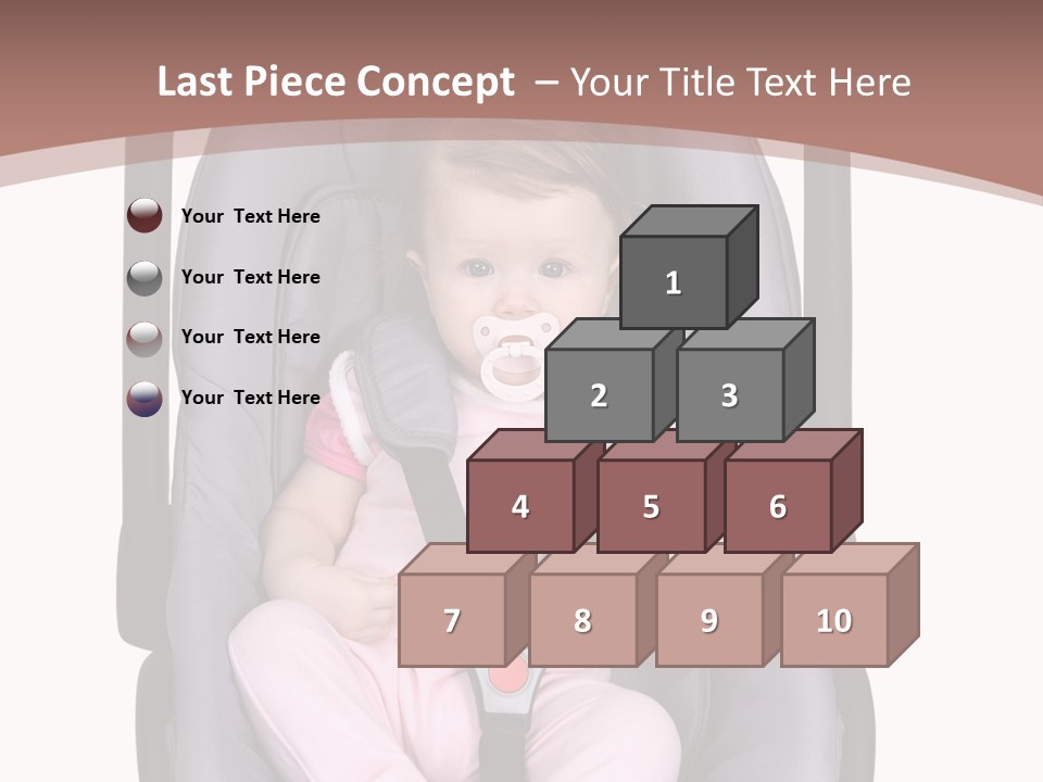 A Baby In A Stroller With A Pacifier In Its Mouth PowerPoint Template