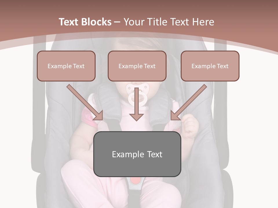 A Baby In A Stroller With A Pacifier In Its Mouth PowerPoint Template