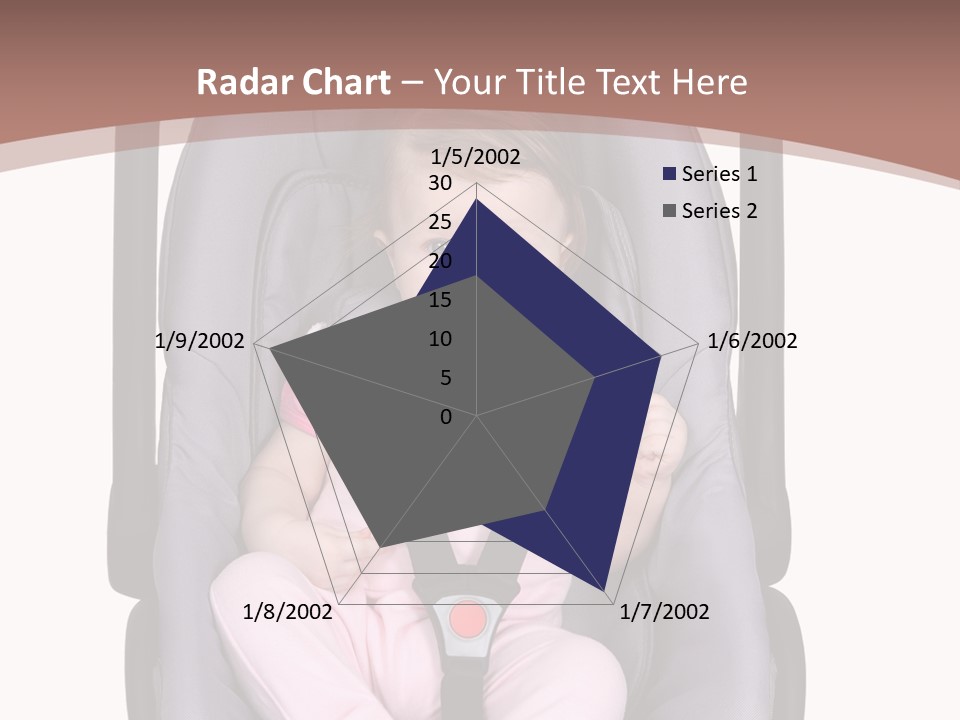 A Baby In A Stroller With A Pacifier In Its Mouth PowerPoint Template