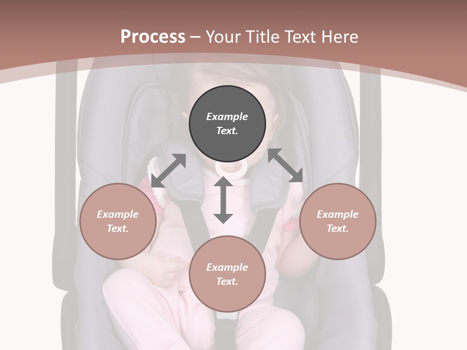 A Baby In A Stroller With A Pacifier In Its Mouth PowerPoint Template