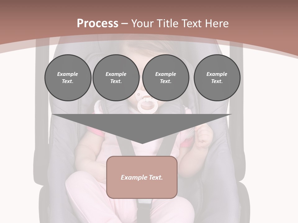 A Baby In A Stroller With A Pacifier In Its Mouth PowerPoint Template