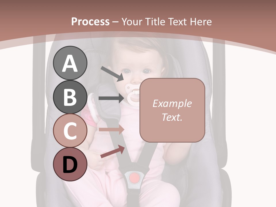 A Baby In A Stroller With A Pacifier In Its Mouth PowerPoint Template