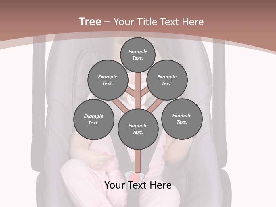 A Baby In A Stroller With A Pacifier In Its Mouth PowerPoint Template