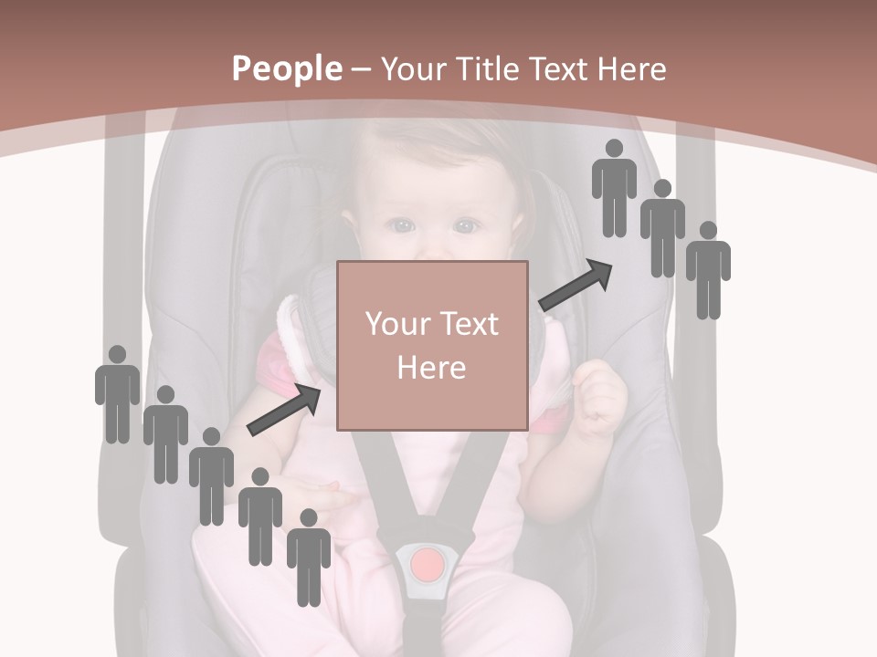 A Baby In A Stroller With A Pacifier In Its Mouth PowerPoint Template