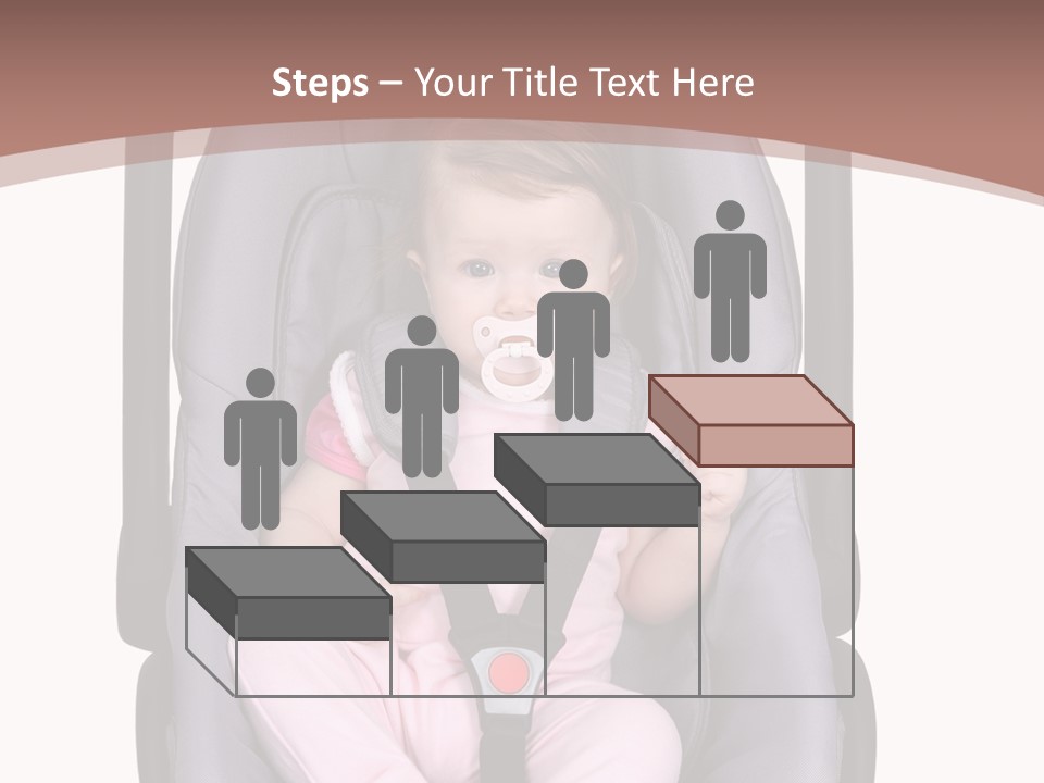 A Baby In A Stroller With A Pacifier In Its Mouth PowerPoint Template