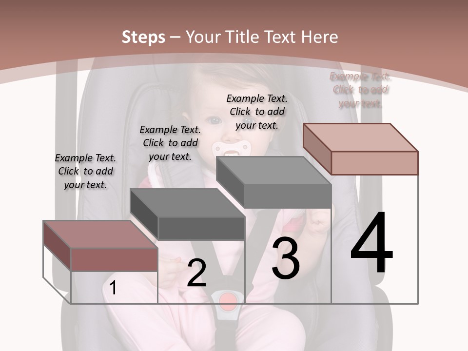 A Baby In A Stroller With A Pacifier In Its Mouth PowerPoint Template