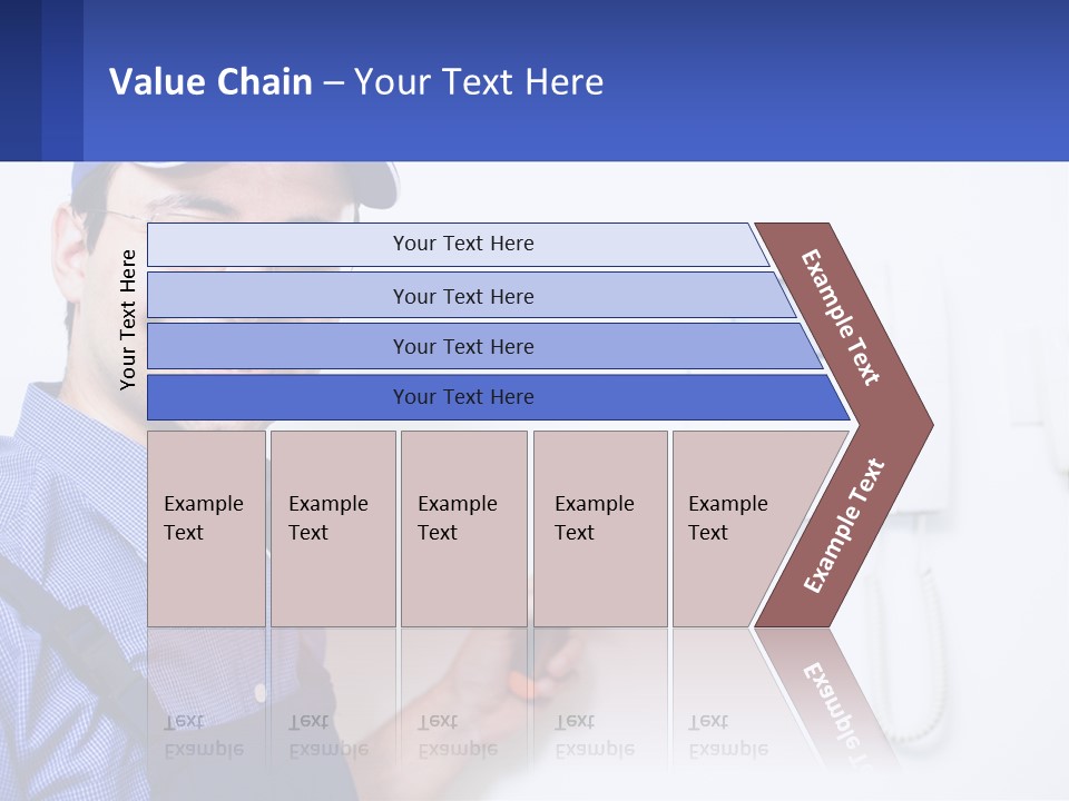 A Man In A Blue Hat Is Holding A Clipboard PowerPoint Template