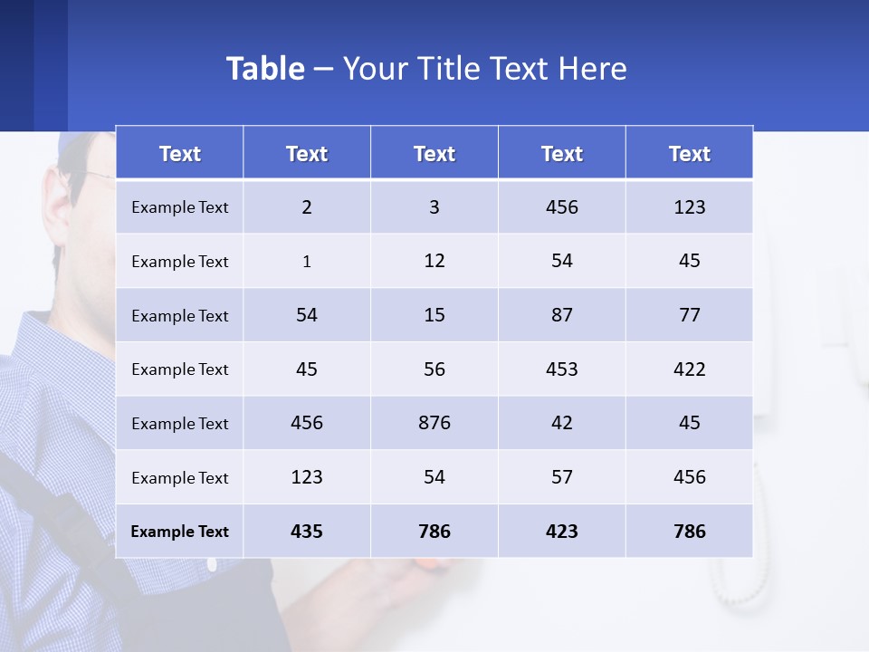 A Man In A Blue Hat Is Holding A Clipboard PowerPoint Template