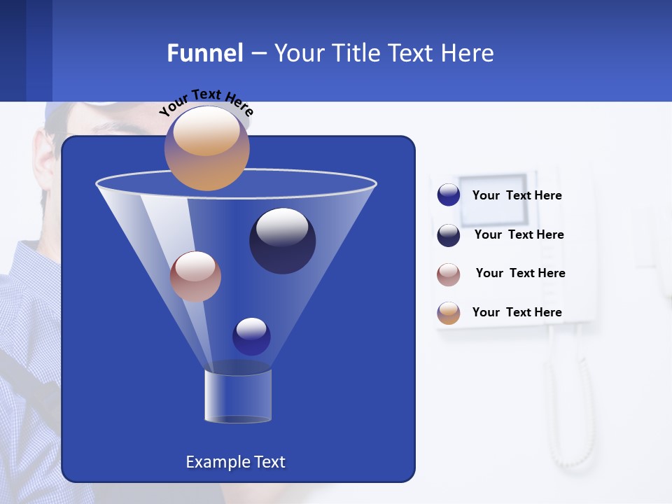 A Man In A Blue Hat Is Holding A Clipboard PowerPoint Template