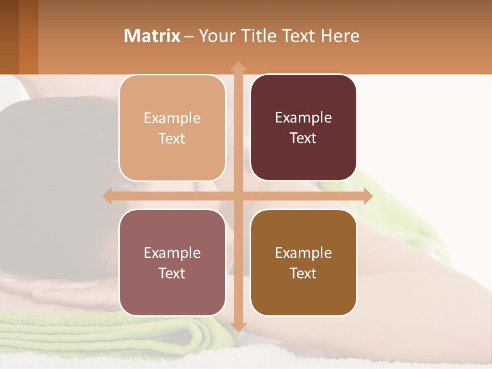 A Woman Getting A Massage With Her Hands On Her Head PowerPoint Template