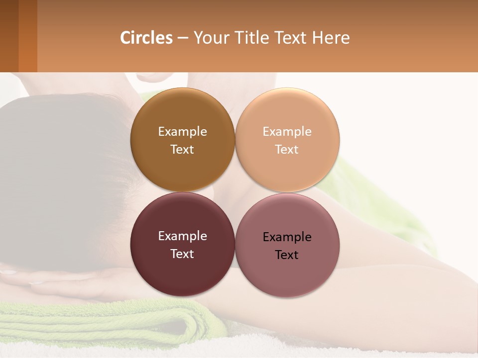 A Woman Getting A Massage With Her Hands On Her Head PowerPoint Template