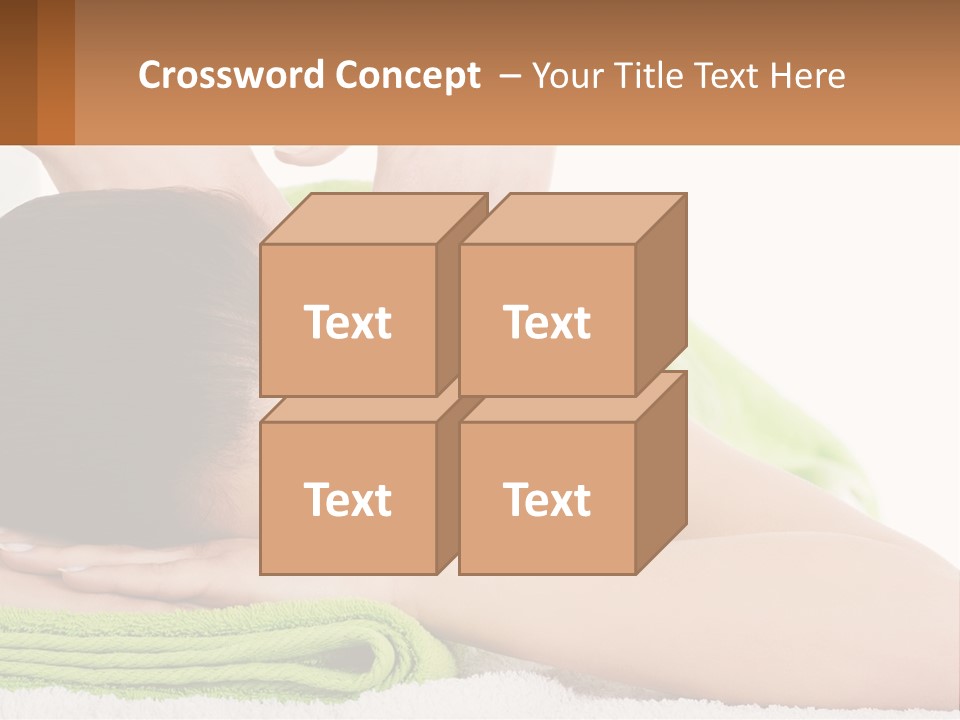 A Woman Getting A Massage With Her Hands On Her Head PowerPoint Template