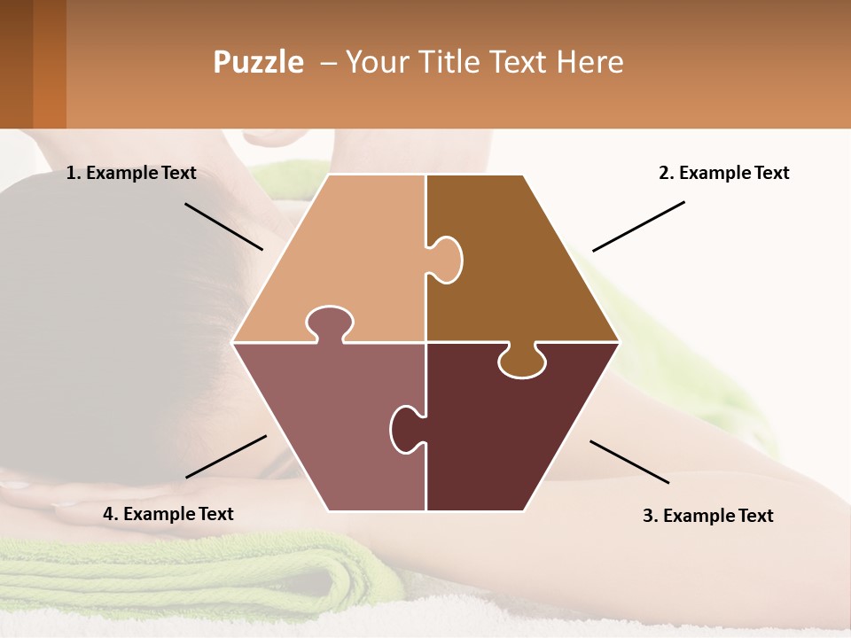 A Woman Getting A Massage With Her Hands On Her Head PowerPoint Template