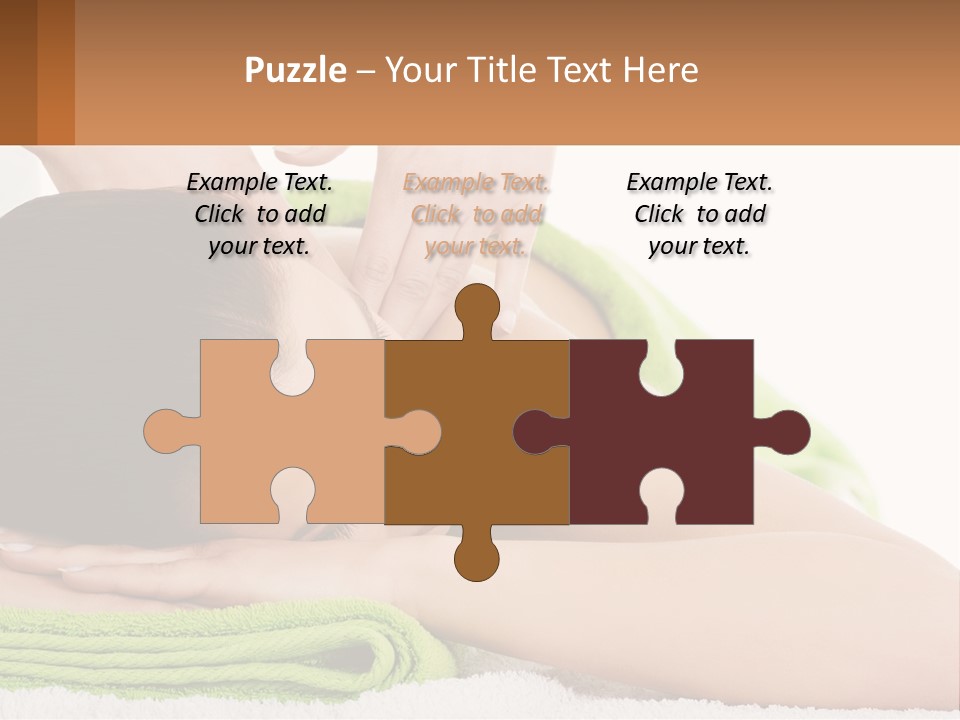 A Woman Getting A Massage With Her Hands On Her Head PowerPoint Template