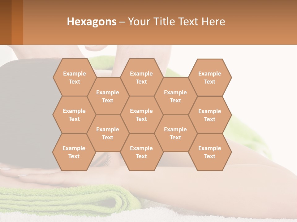 A Woman Getting A Massage With Her Hands On Her Head PowerPoint Template