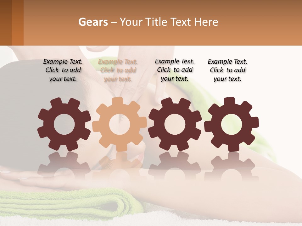 A Woman Getting A Massage With Her Hands On Her Head PowerPoint Template