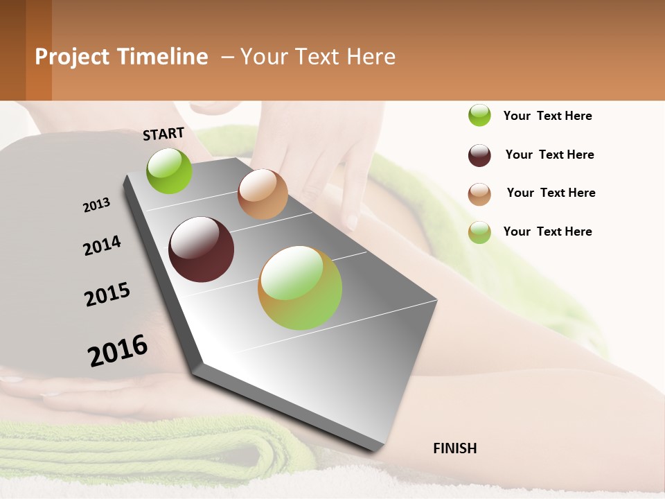 A Woman Getting A Massage With Her Hands On Her Head PowerPoint Template