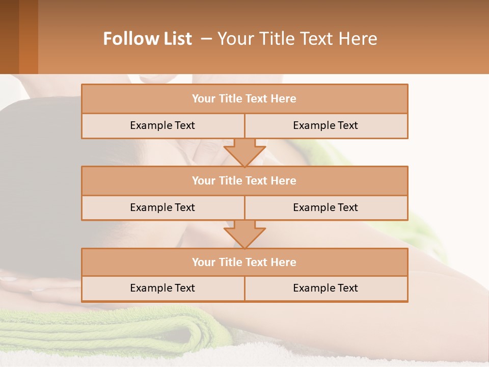 A Woman Getting A Massage With Her Hands On Her Head PowerPoint Template