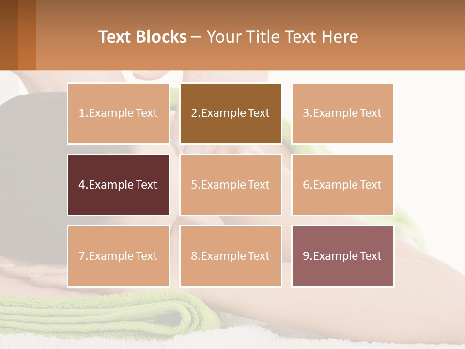 A Woman Getting A Massage With Her Hands On Her Head PowerPoint Template