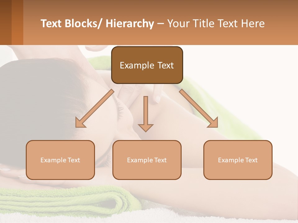 A Woman Getting A Massage With Her Hands On Her Head PowerPoint Template