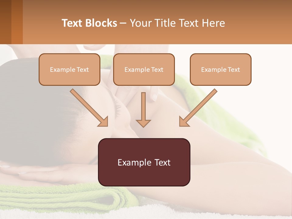 A Woman Getting A Massage With Her Hands On Her Head PowerPoint Template