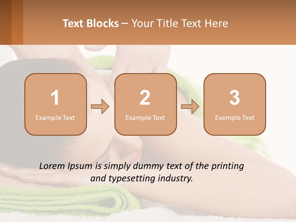 A Woman Getting A Massage With Her Hands On Her Head PowerPoint Template