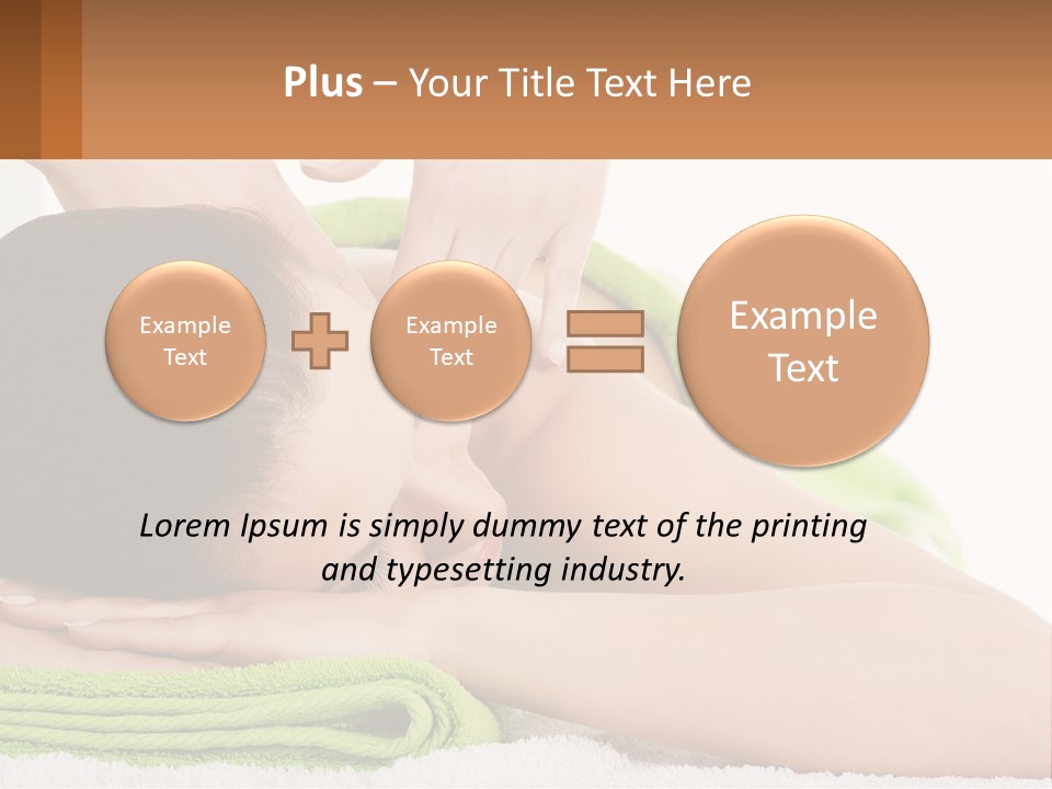 A Woman Getting A Massage With Her Hands On Her Head PowerPoint Template