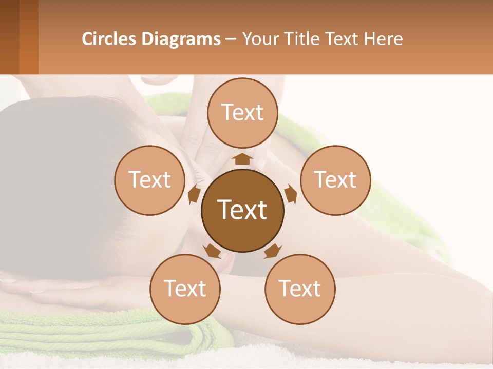 A Woman Getting A Massage With Her Hands On Her Head PowerPoint Template